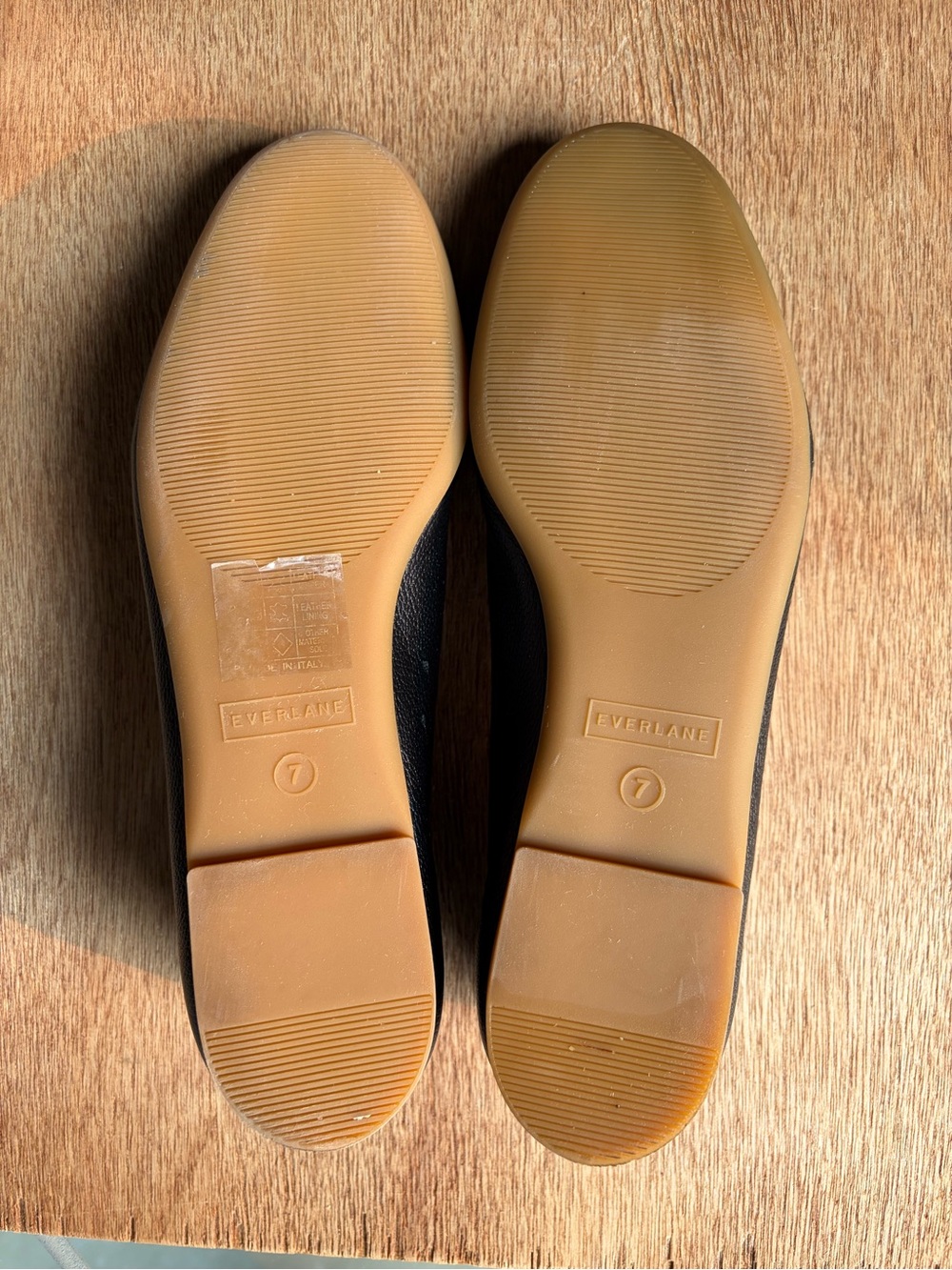 Everlane Day Glove Classic Black Leather Ballet Flats EUC Size 7 - Picture 4 of 5